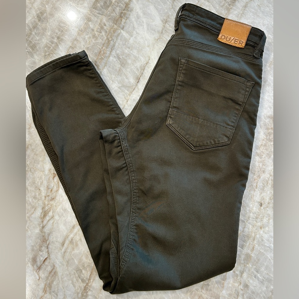 DU/ER N2X Slim Fit Men’s Pants Olive 31x32 | Stretch Performance Everyday